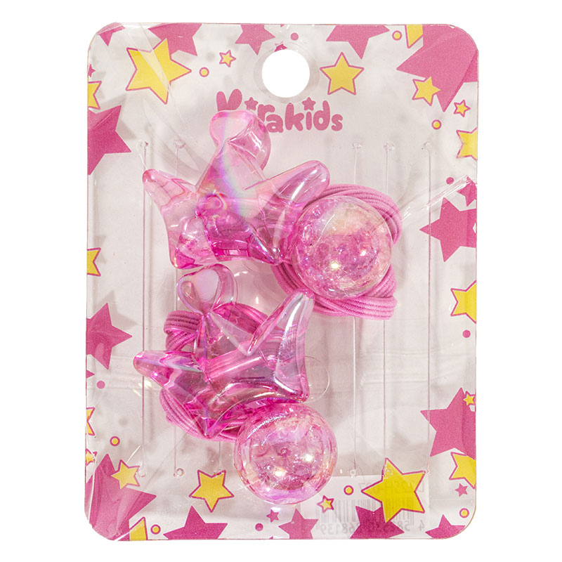 キッズ ヘアゴム ピンク 2個入 DZH25-027