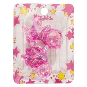 キッズ ヘアゴム ピンク 2個入 DZH25-027