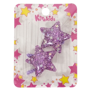 キッズ ヘアゴム パープル 2個入 DZH25-070