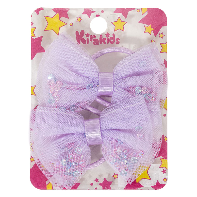 キッズ ヘアゴム パープル 2個入 DZH25-072