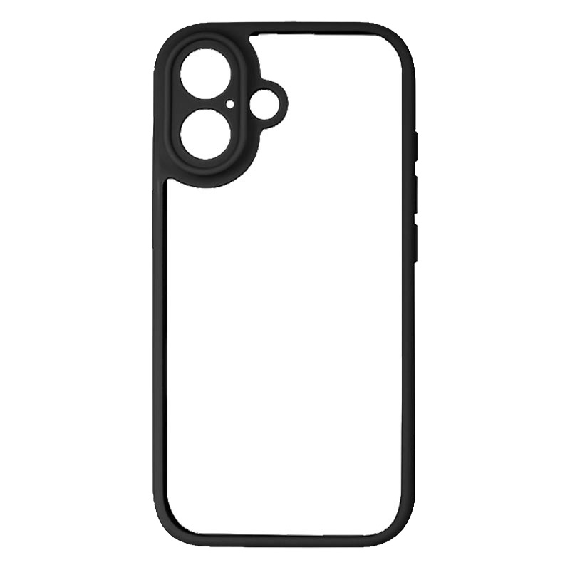 iPhone17 耐衝撃ハイブリッドケース ブラック ストラップホール付 LN-IM25UKHBK