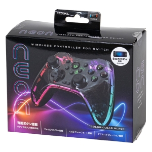 Switch2用ワイヤレスネオンコントローラー クリアブラック ALG-NS2WNEC