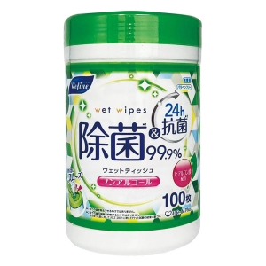 リファイン ノンアルコール除菌 ウェットボトル 100枚