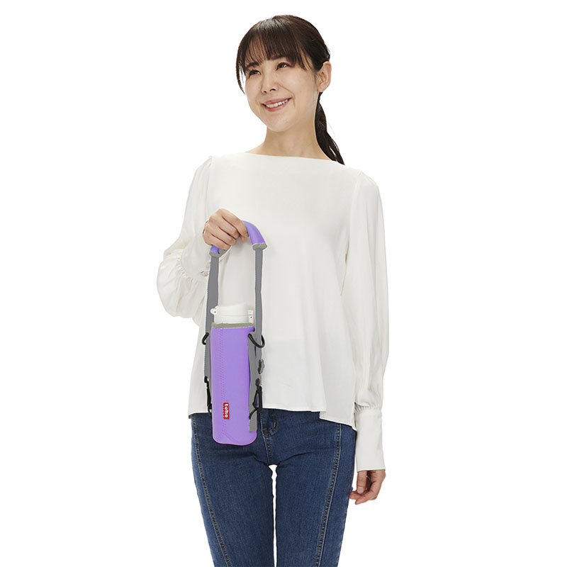 tone ボトルカバーショルダー Lサイズ ラベンダー ストラップパッド付