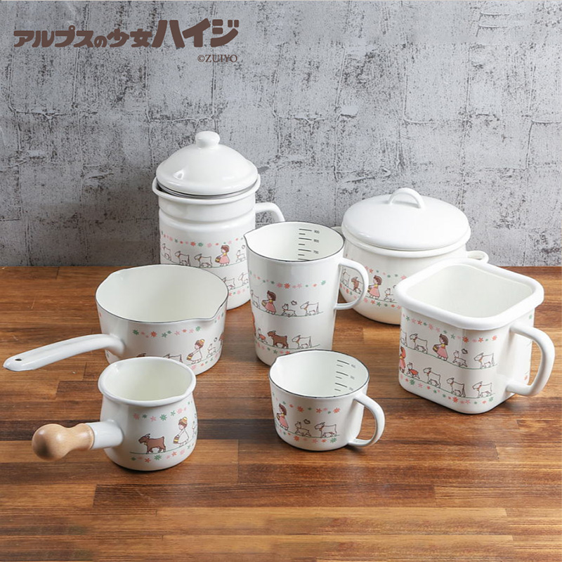 【お取り寄せ商品】ホーローマルチスクエアポット アルプスの少女ハイジ  ガス・IH対応