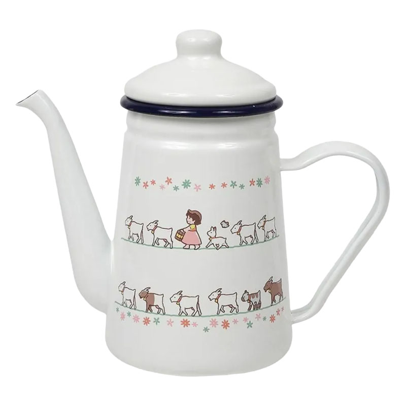 【お取り寄せ商品】ホーローカフェポット ガス対応 アルプスの少女ハイジ