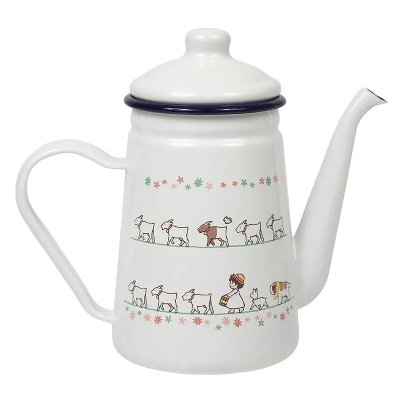 【お取り寄せ商品】ホーローカフェポット ガス対応 アルプスの少女ハイジ