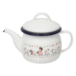 【お取り寄せ商品】ホーローティーポット 540ml ストレーナー付 ガス対応 アルプスの少女ハイジ