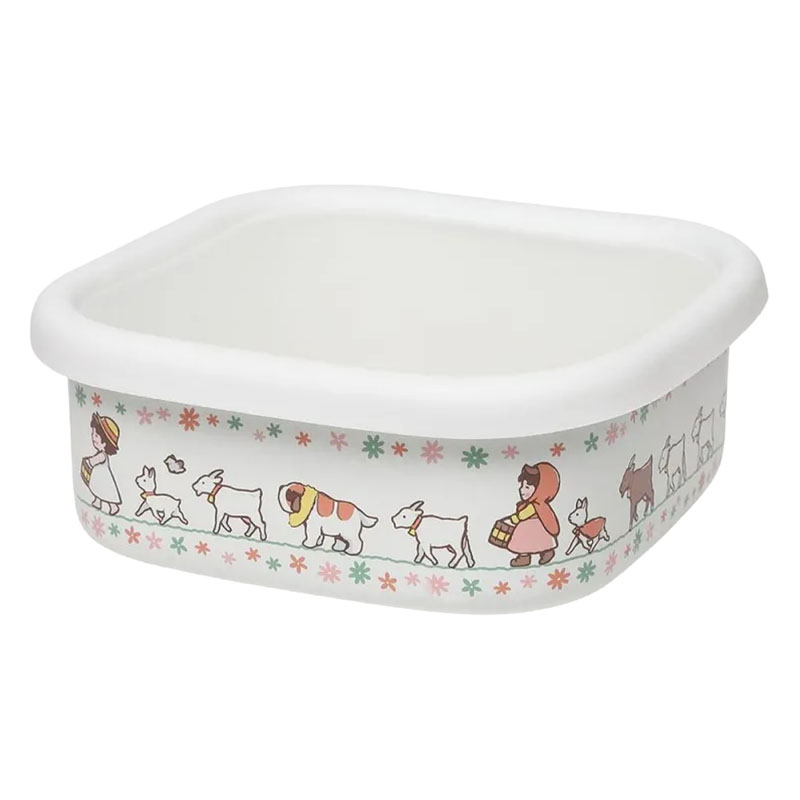 【お取り寄せ商品】ホーロースクエアストッカーＬ アルプスの少女ハイジ