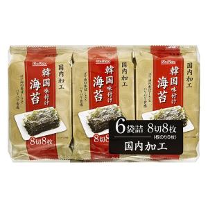 国内加工 韓国味付け海苔 6袋詰(8切8枚)