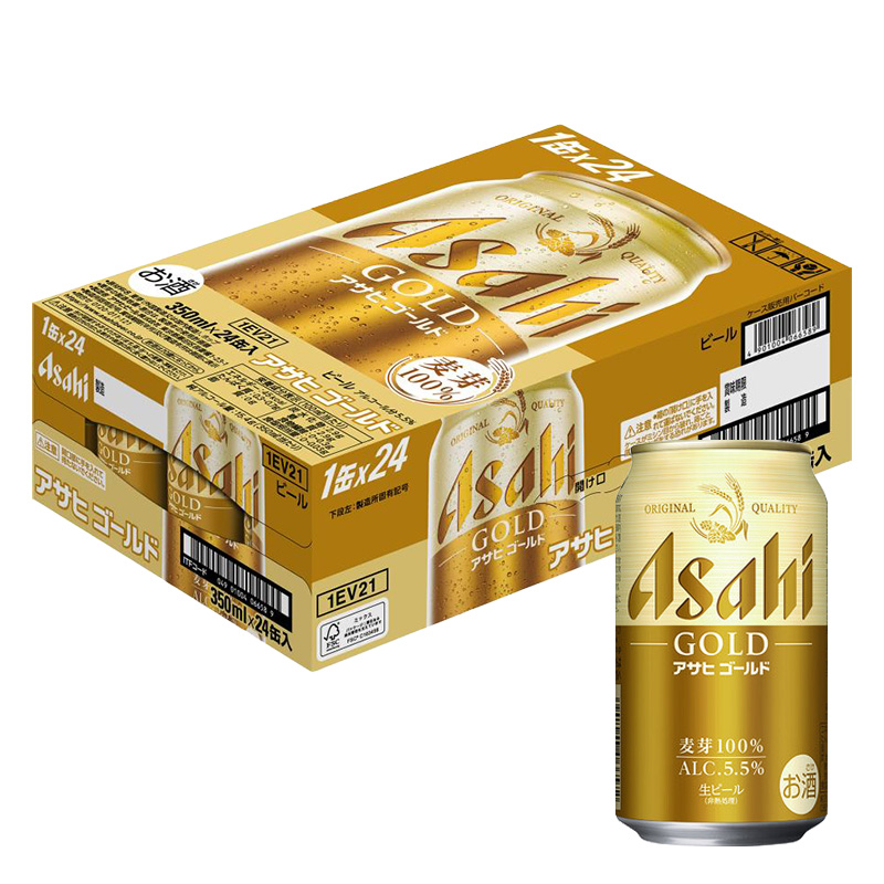 アサヒゴールド 1箱(350ml×6缶パック×4)