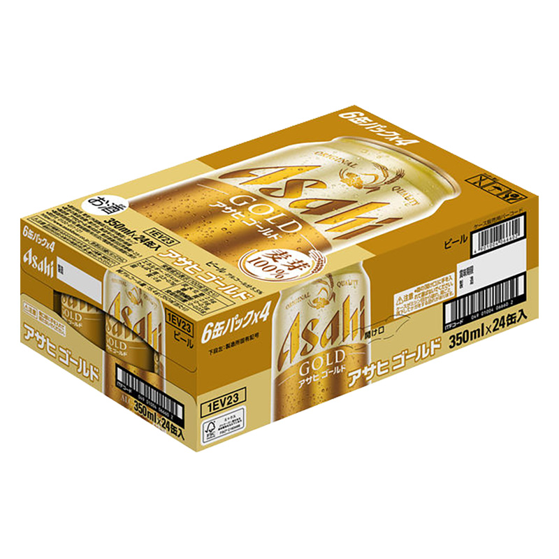 アサヒゴールド 1箱(350ml×6缶パック×4)