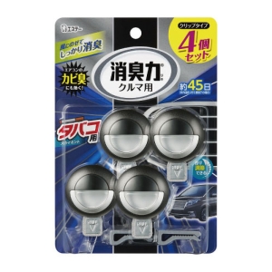 クルマの消臭力クリップタイプ4P 12.8ml タバコ用スカイミント