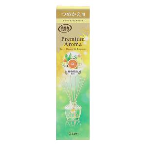 お部屋の消臭力[Premium Aroma Stick]つめかえ スイートオレンジ&ベルガモット 65ml