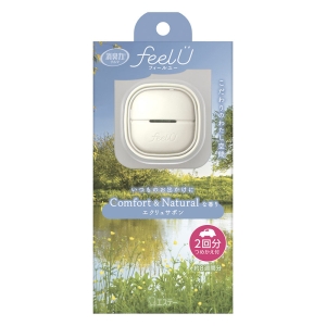 消臭力 クルマ用 feelU クリップタイプ エクリュサボン 2回分(本体＋つめかえ付き)