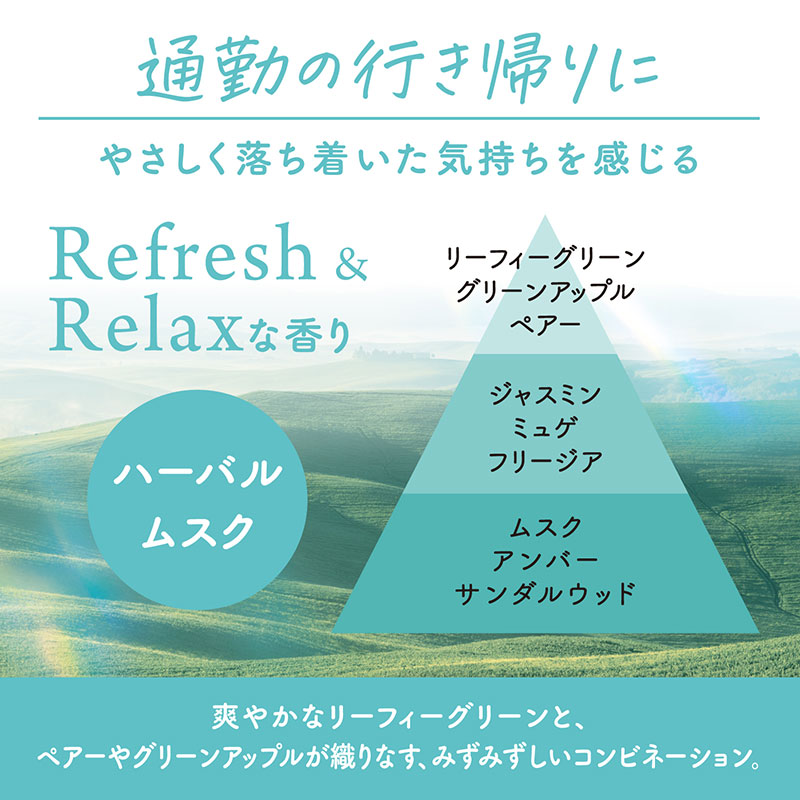消臭力 クルマ用 feelU クリップタイプ ハーバルムスク 2回分(本体＋つめかえ付き)