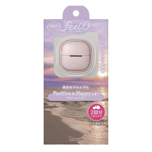 消臭力 クルマ用 feelU クリップタイプ ブルームミスト 2回分(本体＋つめかえ付き)