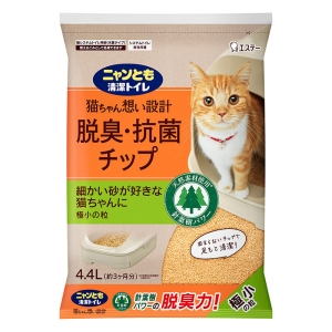 ニャンとも清潔トイレ チップ 猫砂 脱臭・抗菌チップ 極小の粒 大容量 4.4L