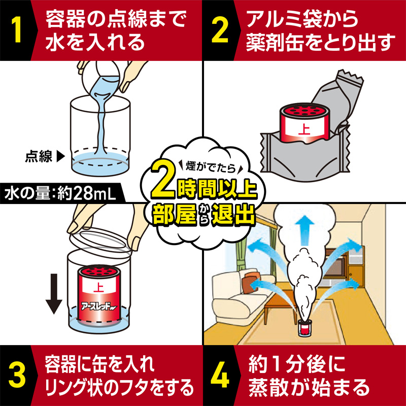 【第2類医薬品】アースレッドW 12～16畳用 20g