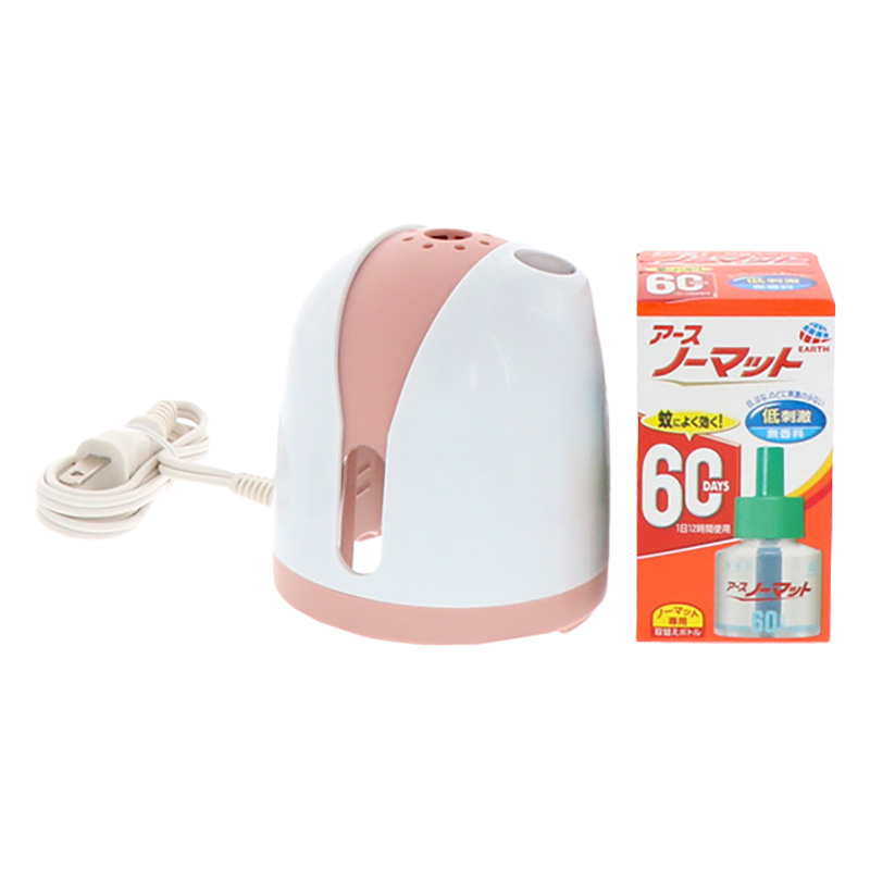 アースノーマット 60日セット 本体＋取替えボトル ホワイトピンク