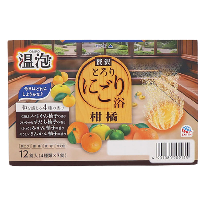 温泡 贅沢とろり にごり浴 柑橘 12錠入【医薬部外品】