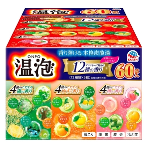 温泡 こだわり炭酸湯詰め合せ 森・ゆず・桃 60錠【医薬部外品】