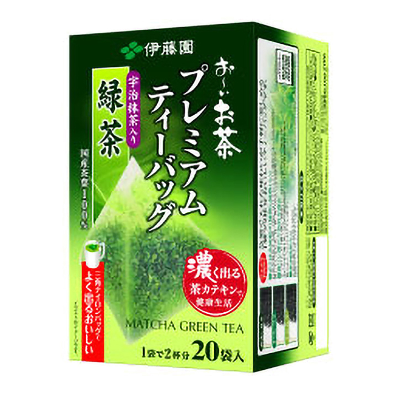 おーいお茶 プレミアムティーバッグ宇治抹茶入り緑茶 20袋