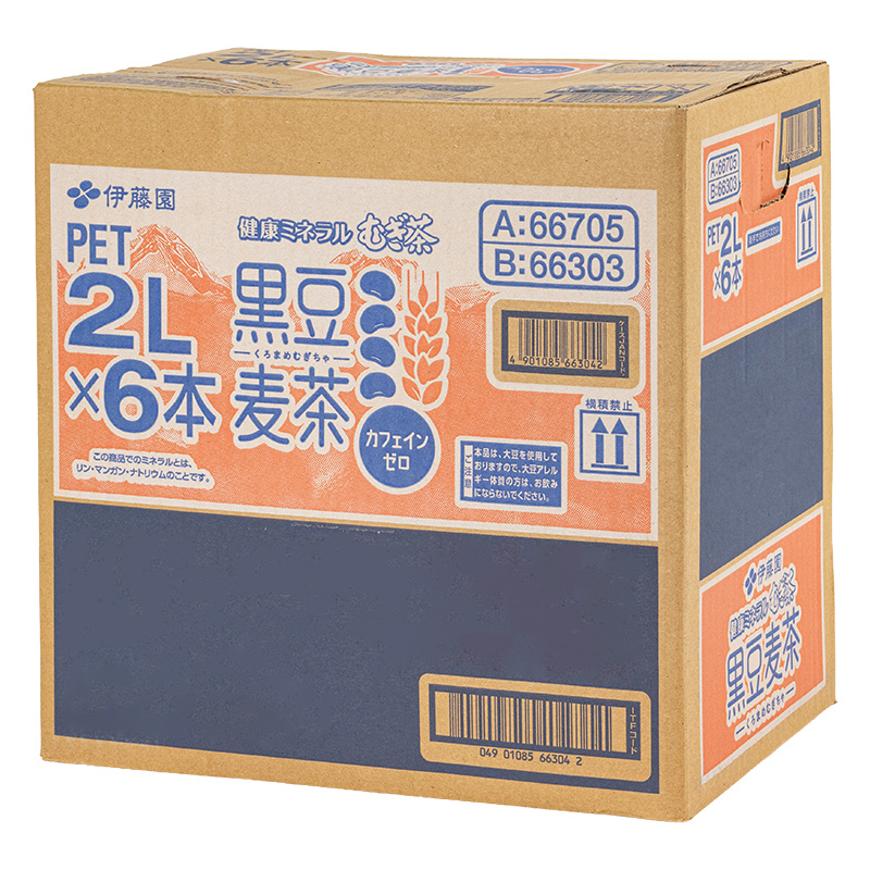 健康ミネラル 黒豆麦茶 1箱（2L×6本）