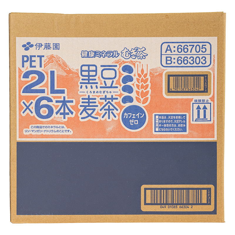 健康ミネラル 黒豆麦茶 1箱（2L×6本）