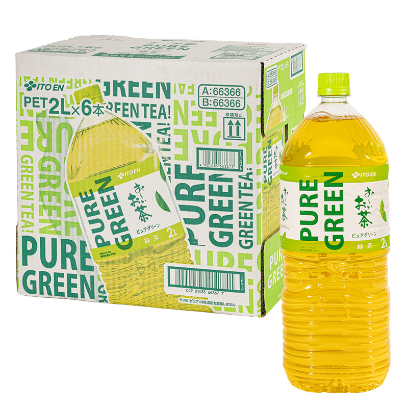 おーいお茶 PURE GREEN PET 1箱（2L×6本）