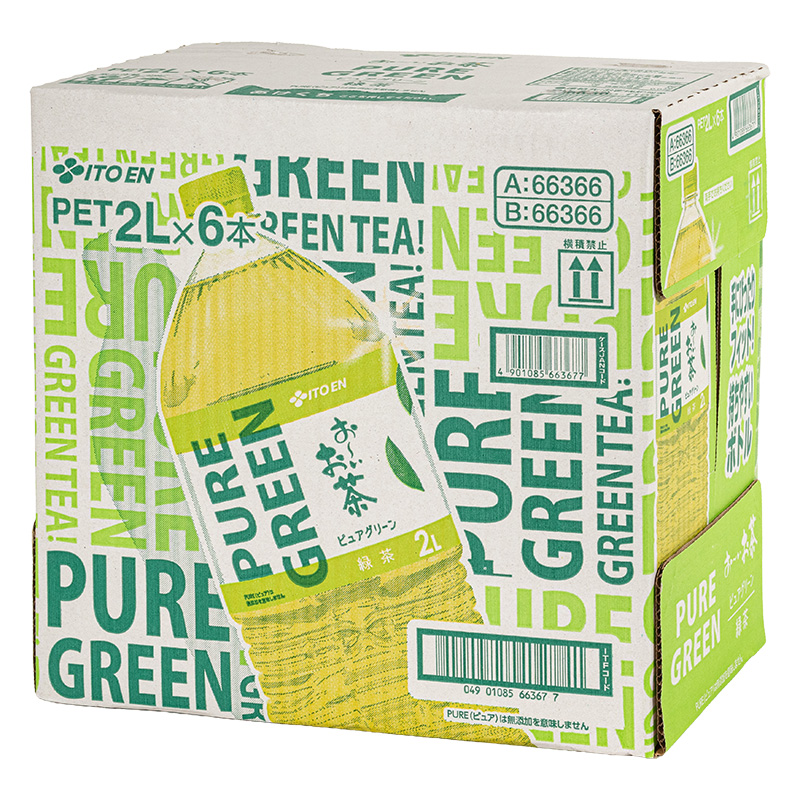 おーいお茶 PURE GREEN PET 1箱（2L×6本）