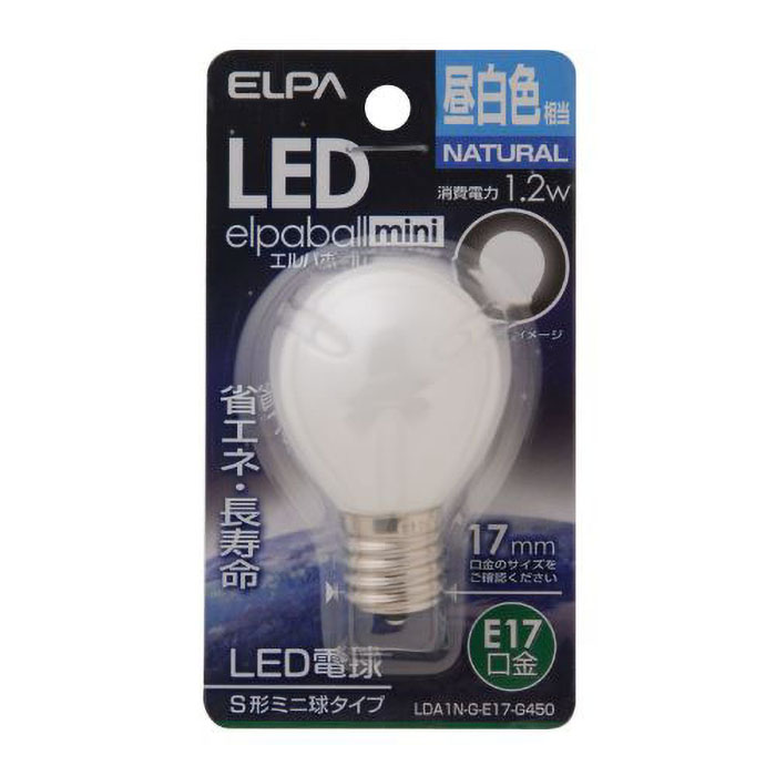 LED電球S形E17 LDA1N-G-E17-G450