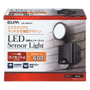 ★防犯ライト ACコンセント式センサーライト 1灯 ESL-SS801AC