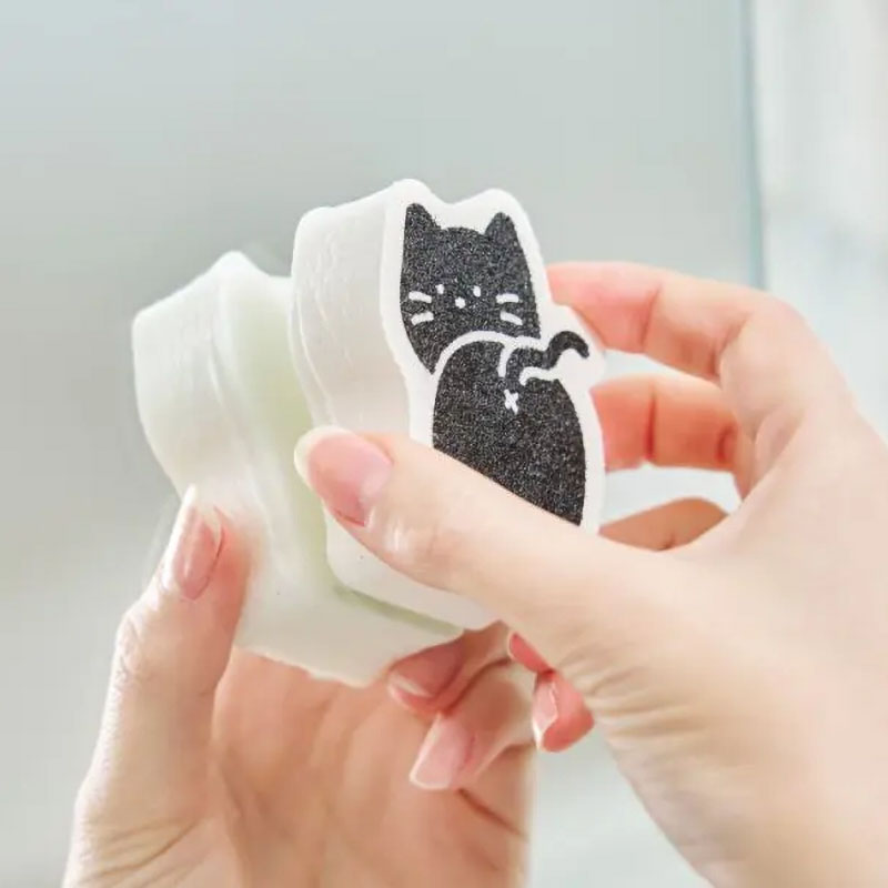 貼りつく鏡みがき おしりねこ