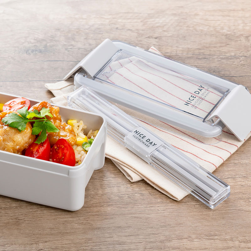 イージーケアランチボックス 1段 520ml グレージュ