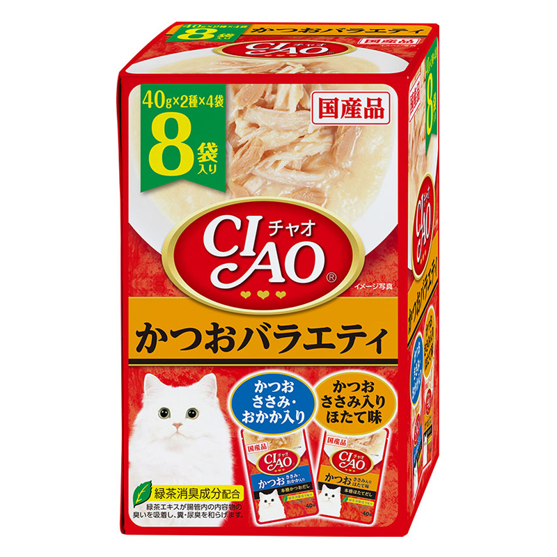 CIAOパウチ 8袋入り かつおバラエティ40g×8袋