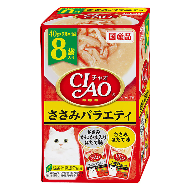 CIAOパウチ 8袋入り ささみバラエティ 40g×8袋