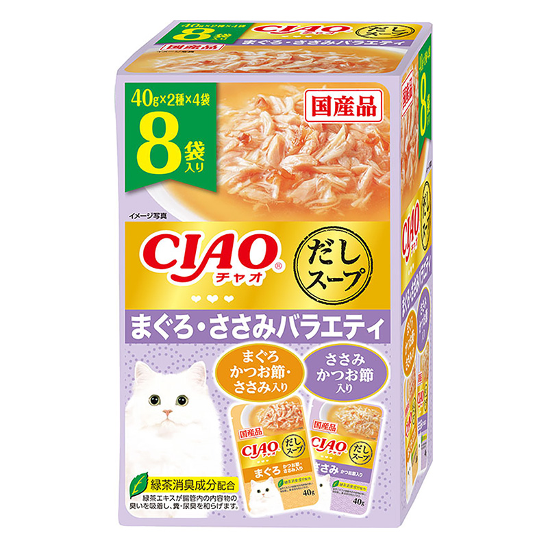 CIAO チャオ すごい乳酸菌 だしスープ まぐろバラエティ 24袋 - 犬用品