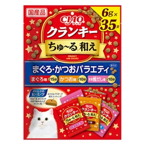 チャオクランキー ちゅーる和え まぐろ・かつおバラエティ 6g×35袋入