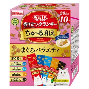 CIAO 香り立つクランキーちゅ～る和え まぐろバラエティ 20g×10袋