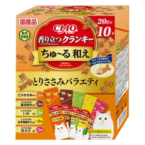 CIAO 香り立つクランキーちゅ～る和え とりささみバラエティ 20g×10袋
