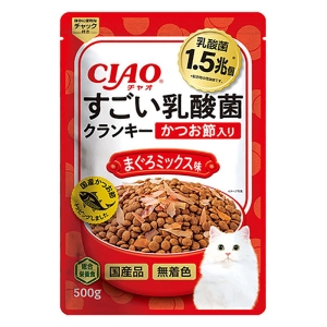 CIAO すごい乳酸菌クランキー かつお節入り まぐろミックス味 500g