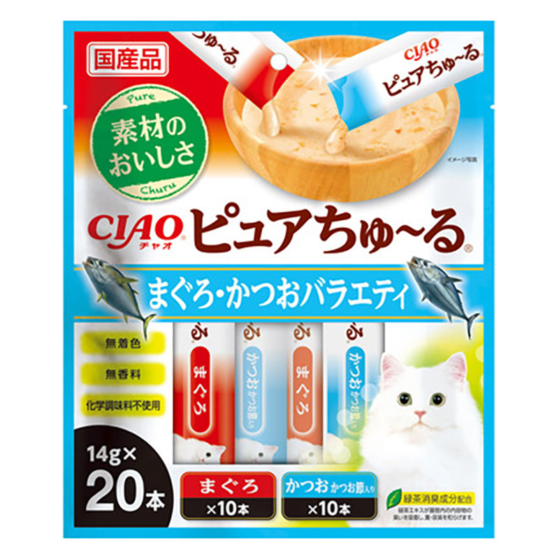 CIAO ピュアちゅーる まぐろ・かつおバラエティ 14g×20本
