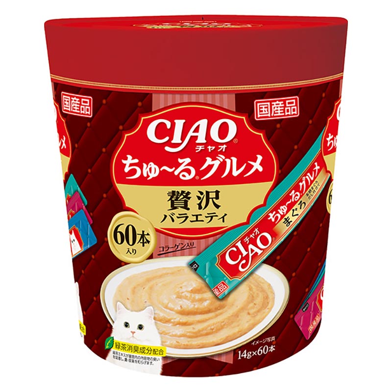 CIAO ちゅ～るグルメ 贅沢バラエティ 14g×60本入り