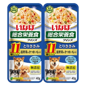 ツインズ 11歳からのとりささみ 温野菜&さつまいも入り 80g