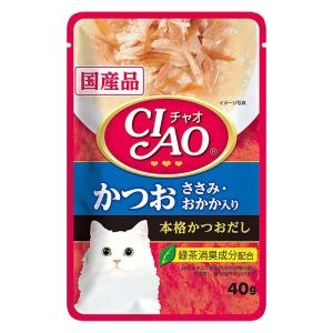 CIAOパウチ かつお ささみ・おかか入り 40g