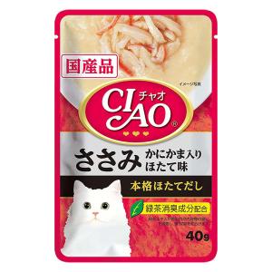 CIAOパウチ ささみ かにかま入り ほたて味 40g