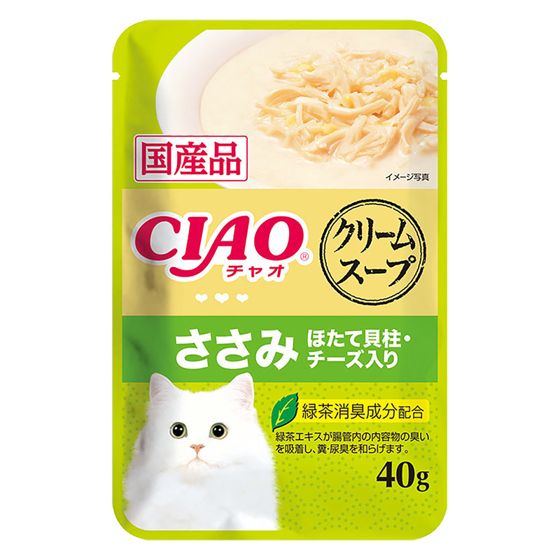 【お取り寄せ商品】CIAOスープ クリームスープ ささみ ほたて貝柱・チーズ入り 40g