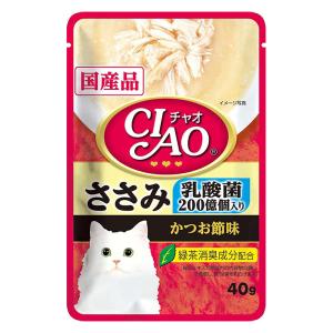 CIAOパウチ 乳酸菌入り ささみ かつお節味 40g