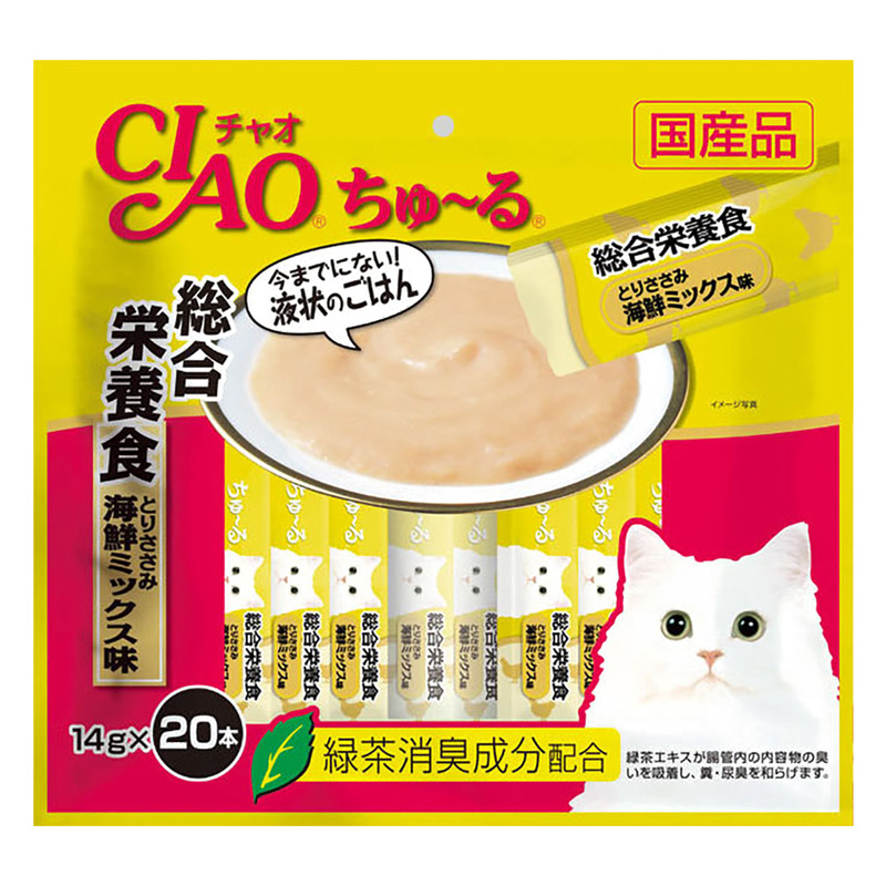 CIAO ちゅ~る 総合栄養食とりささみ 海鮮ミックス 14g